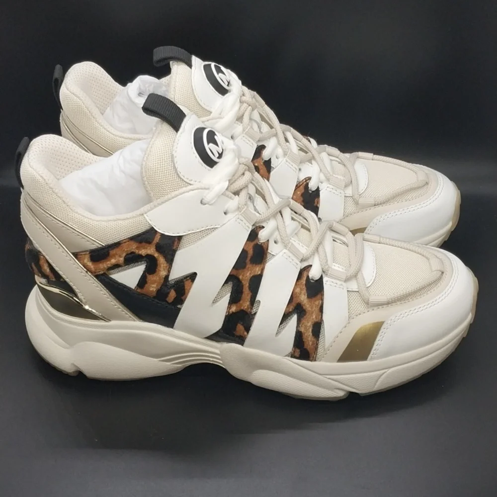 Michael Kors Leopard Calf Hair Trainers - Picture 2 of 7